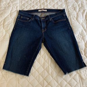 J BRAND Cut Off Dark Shorts Bermuda Style Size 29